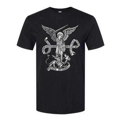 St Michael Archangel Catholic Angel Defend Us Softstyle CVC T-Shirt