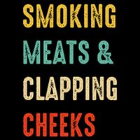 Smoking Meats And Clapping Cheeks Funny BBQ Meat Smoking Flatbill Hat