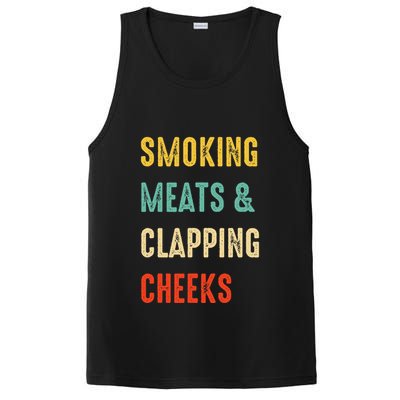 Smoking Meats And Clapping Cheeks Funny BBQ Meat Smoking PosiCharge Competitor Tank