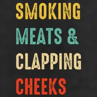 Smoking Meats And Clapping Cheeks Funny BBQ Meat Smoking Microfiber Hand Towel