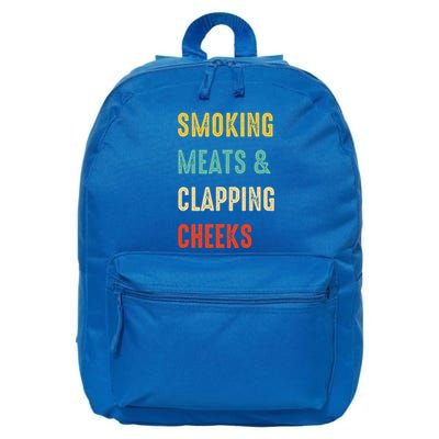 Smoking Meats And Clapping Cheeks Funny BBQ Meat Smoking 16 in Basic Backpack