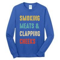 Smoking Meats And Clapping Cheeks Funny BBQ Meat Smoking Tall Long Sleeve T-Shirt