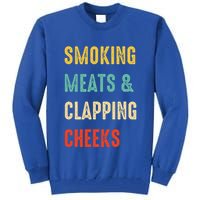 Smoking Meats And Clapping Cheeks Funny BBQ Meat Smoking Tall Sweatshirt