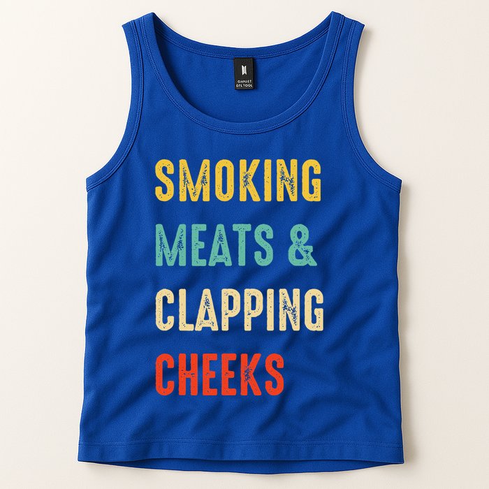 Smoking Meats And Clapping Cheeks Funny BBQ Meat Smoking Tank Top