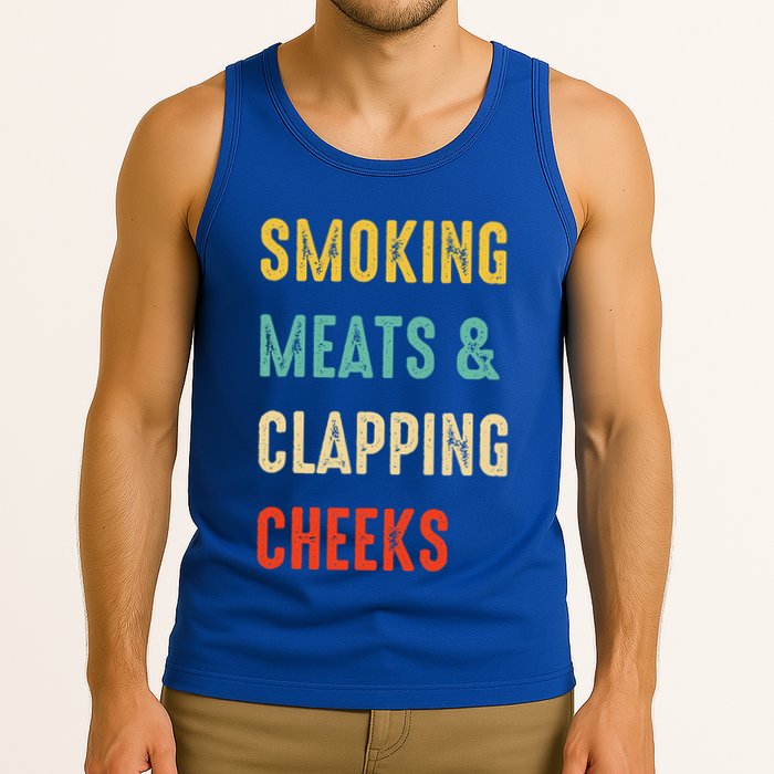Smoking Meats And Clapping Cheeks Funny BBQ Meat Smoking Tank Top
