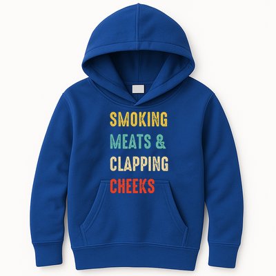 Smoking Meats And Clapping Cheeks Funny BBQ Meat Smoking Kids Hoodie