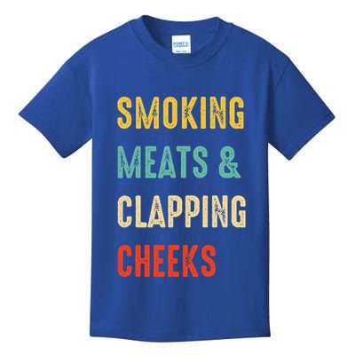 Smoking Meats And Clapping Cheeks Funny BBQ Meat Smoking Kids T-Shirt