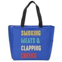 Smoking Meats And Clapping Cheeks Funny BBQ Meat Smoking Zip Tote Bag