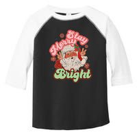 Stay Merry And Bright Santa Claus Christmas Gift Toddler Fine Jersey T-Shirt