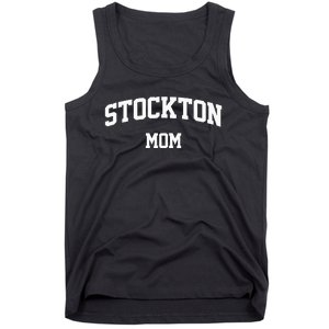 Stockton Mom Arch College University Font Tank Top