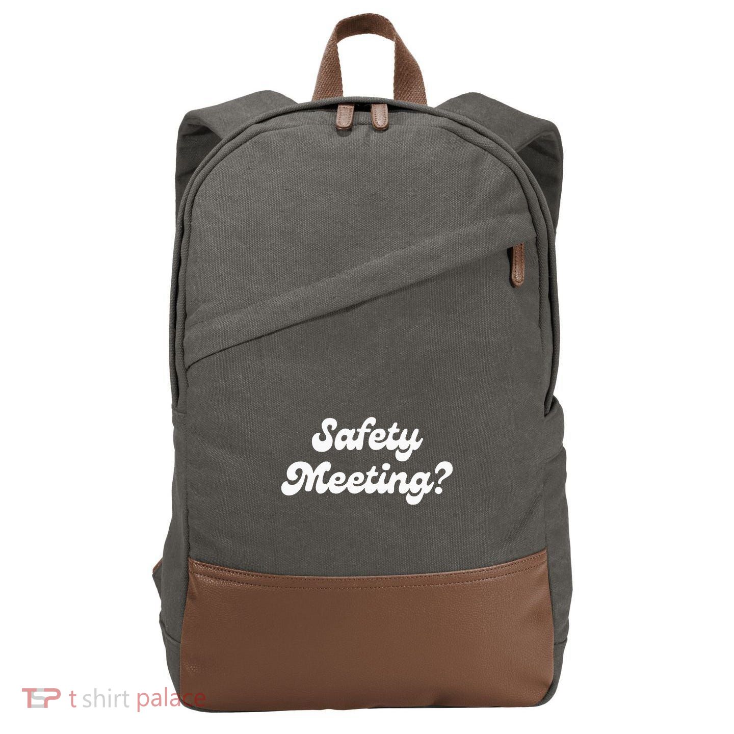 Safety Meeting Apparel Cotton Canvas Backpack