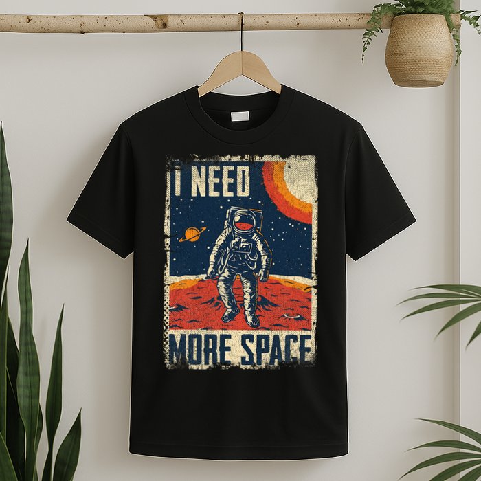 Space Man Astronaut Retro I Need More Space T-Shirt