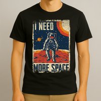 Space Man Astronaut Retro I Need More Space T-Shirt