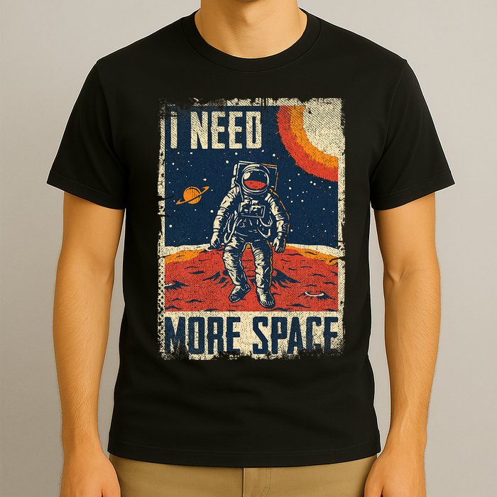 Space Man Astronaut Retro I Need More Space T-Shirt