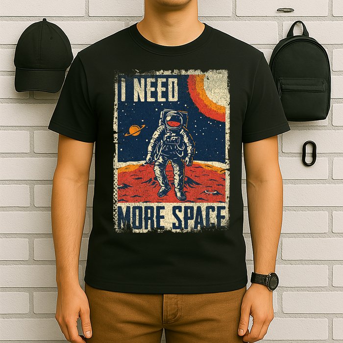 Space Man Astronaut Retro I Need More Space T-Shirt