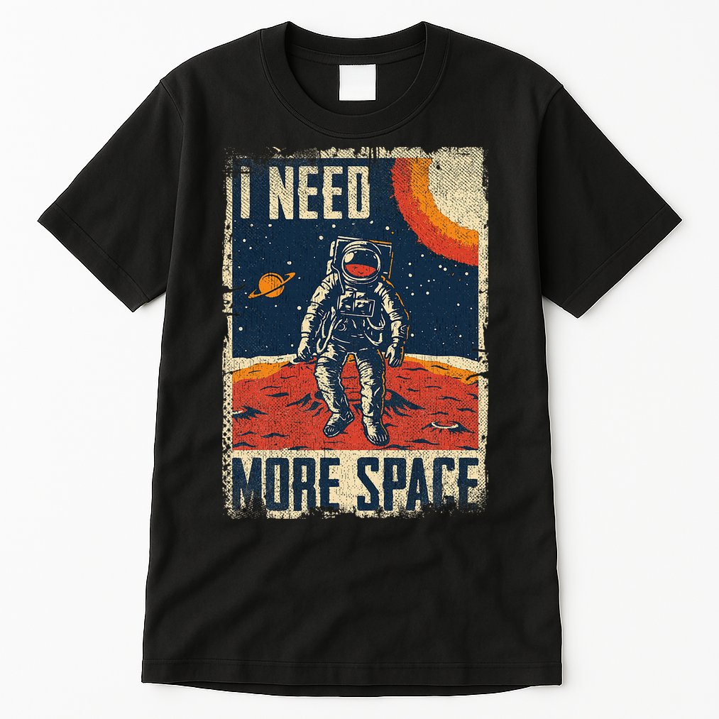 Space Man Astronaut Retro I Need More Space Tall T-Shirt