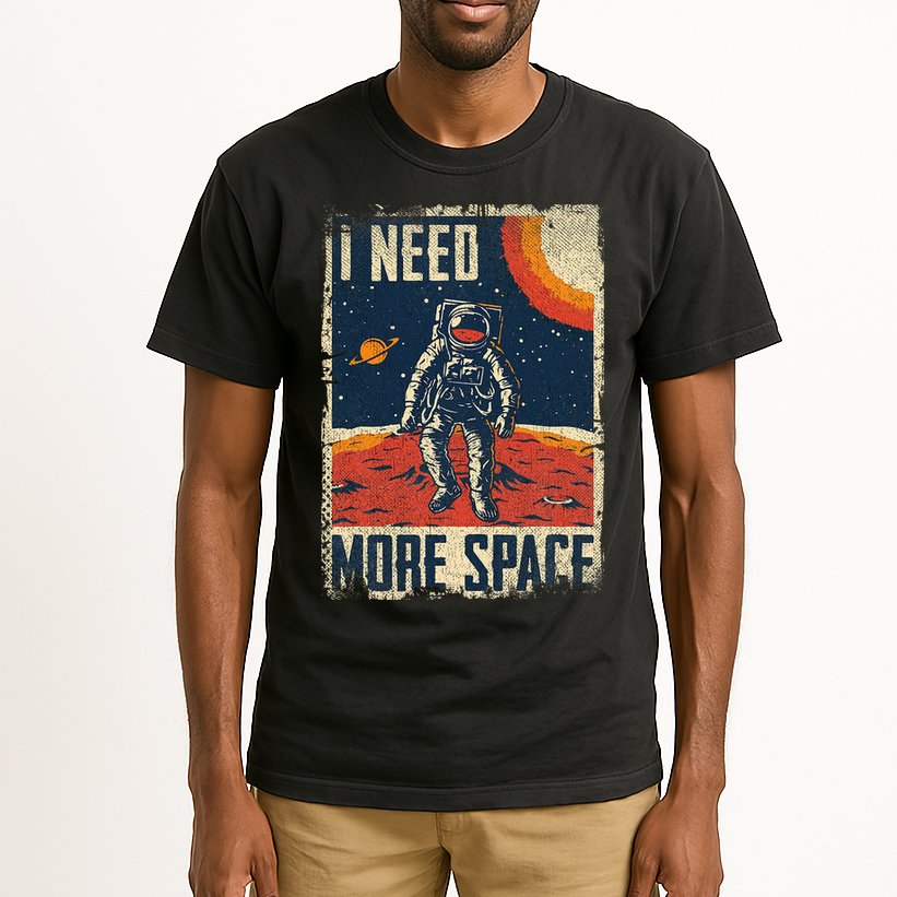 Space Man Astronaut Retro I Need More Space Tall T-Shirt