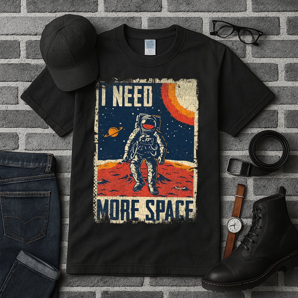 Space Man Astronaut Retro I Need More Space Tall T-Shirt