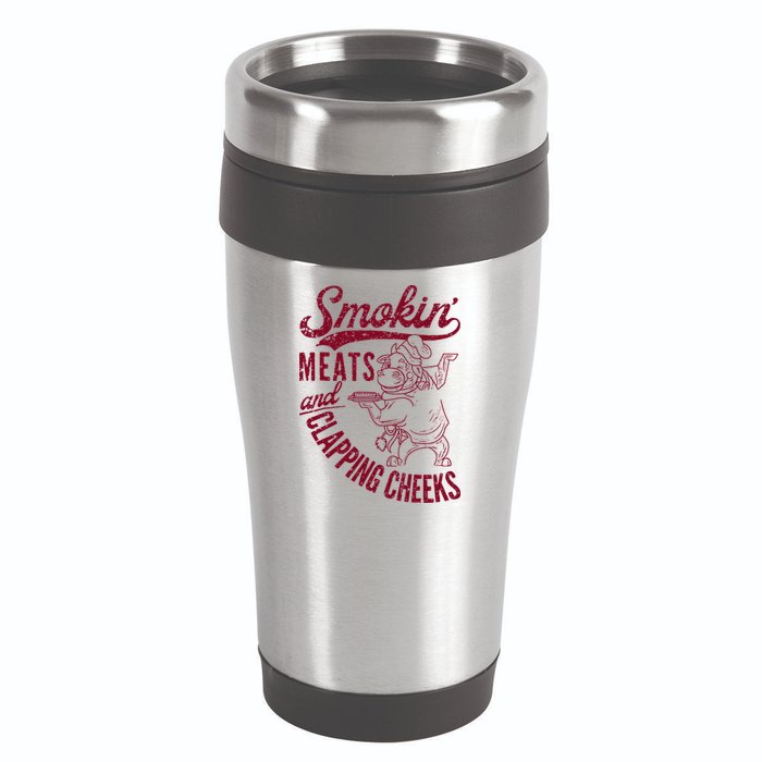 Smoking Meats And Clapping Cheeks 16oz Travel Tumbler
