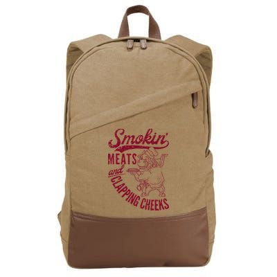 Smoking Meats And Clapping Cheeks Cotton Canvas Backpack