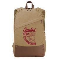 Smoking Meats And Clapping Cheeks Cotton Canvas Backpack