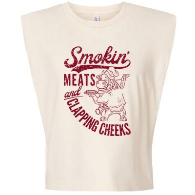 Smoking Meats And Clapping Cheeks Garment-Dyed Women's Muscle Tee
