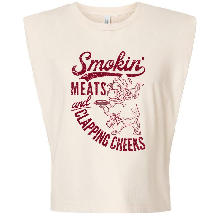 Smoking Meats And Clapping Cheeks Garment-Dyed Women's Muscle Tee