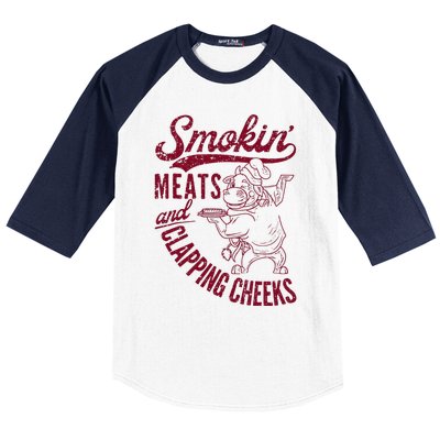 Smoking Meats And Clapping Cheeks Baseball Sleeve Shirt