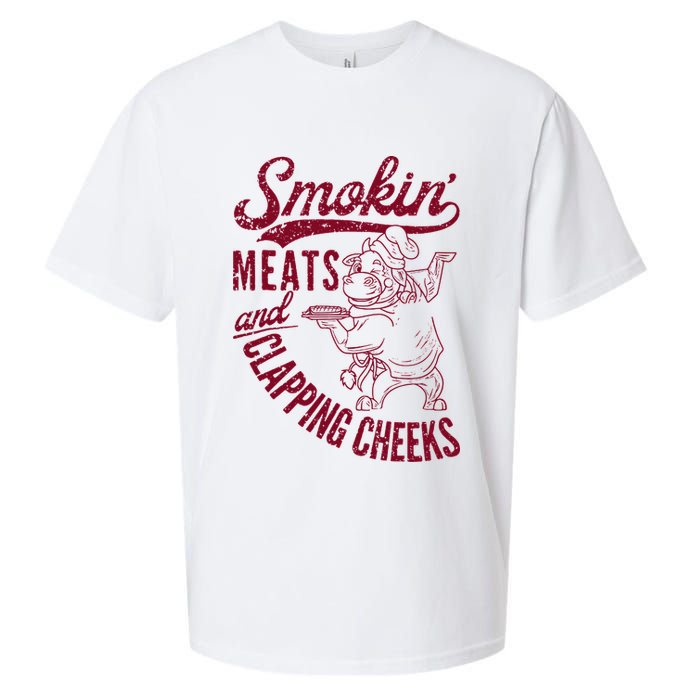 Smoking Meats And Clapping Cheeks Sueded Cloud Jersey T-Shirt