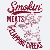Smoking Meats And Clapping Cheeks Sueded Cloud Jersey T-Shirt