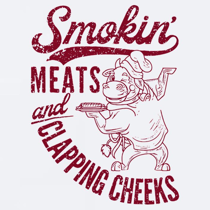Smoking Meats And Clapping Cheeks Sueded Cloud Jersey T-Shirt