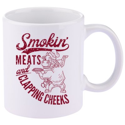 Smoking Meats And Clapping Cheeks 11oz C Handle Ceramic Mug