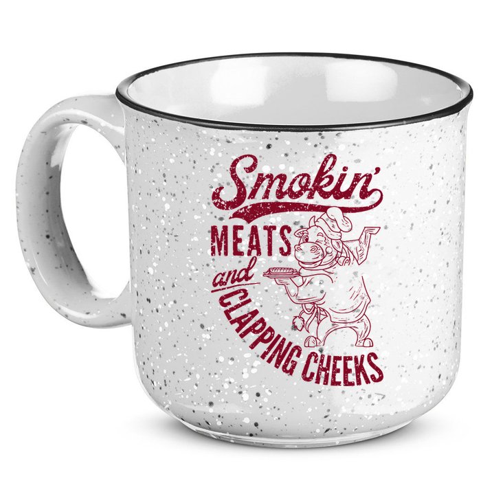 Smoking Meats And Clapping Cheeks 15oz Campfire Ceramic Mug