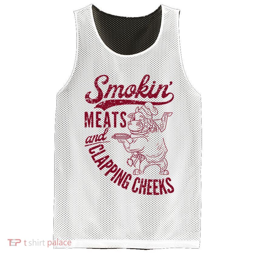 Smoking Meats And Clapping Cheeks Mesh Reversible Basketball Jersey Tank