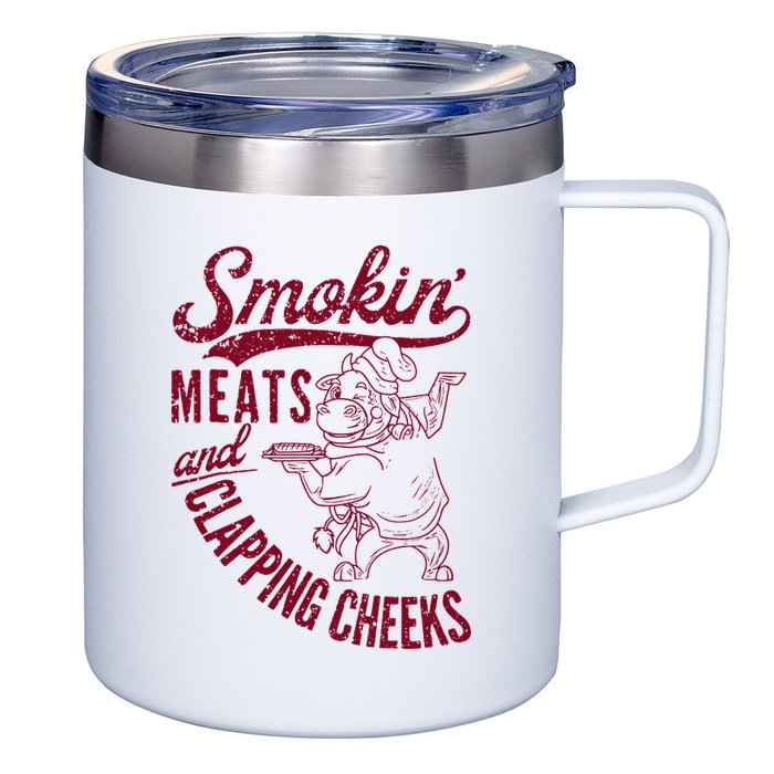 Smoking Meats And Clapping Cheeks 12oz Stainless Steel Coffee Mug
