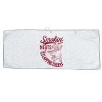 Smoking Meats And Clapping Cheeks Large Microfiber Waffle Golf Towel