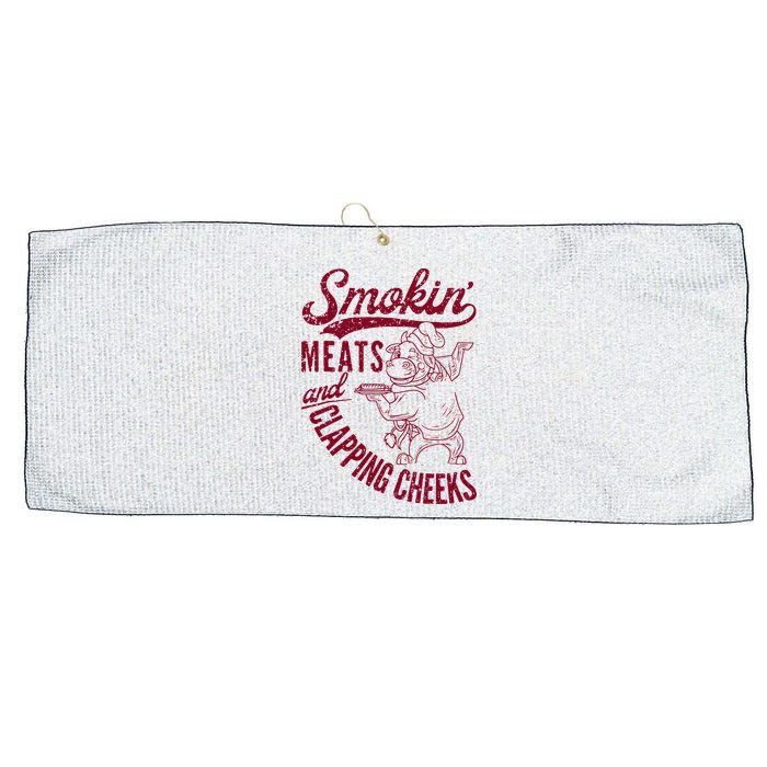 Smoking Meats And Clapping Cheeks Large Microfiber Waffle Golf Towel