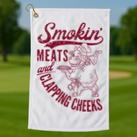 Smoking Meats And Clapping Cheeks Golf Towel