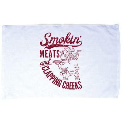 Smoking Meats And Clapping Cheeks Microfiber Hand Towel