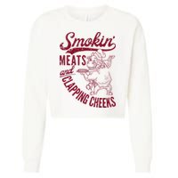 Smoking Meats And Clapping Cheeks Cropped Pullover Crew