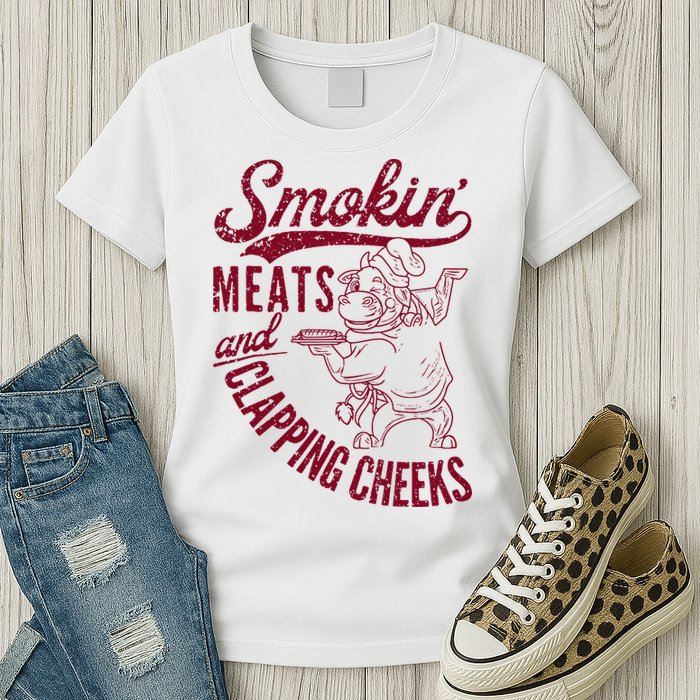 Smoking Meats And Clapping Cheeks Womens T-Shirt