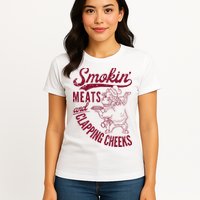 Smoking Meats And Clapping Cheeks Womens T-Shirt