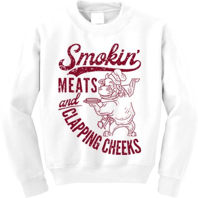 Smoking Meats And Clapping Cheeks Kids Sweatshirt