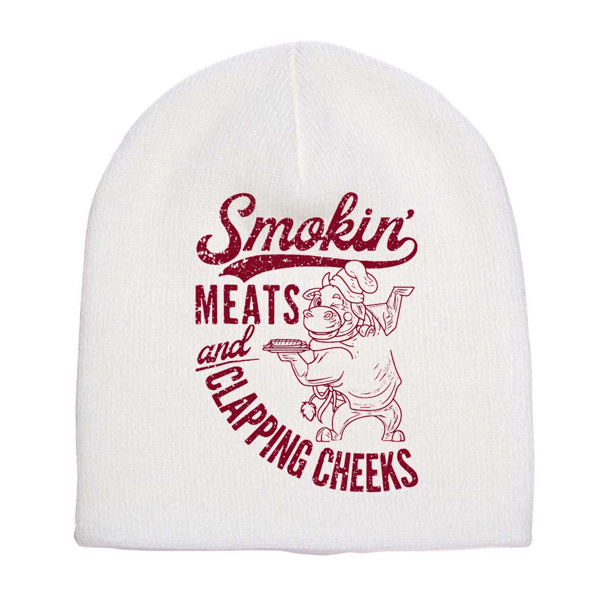 Smoking Meats And Clapping Cheeks Short Acrylic Beanie