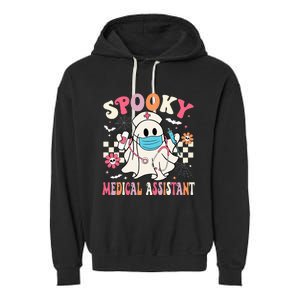 Spooky Medical Assistant Cute Halloween Med Assistant Garment-Dyed Fleece Hoodie