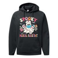 Spooky Medical Assistant Cute Halloween Med Assistant Performance Fleece Hoodie