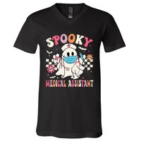 Spooky Medical Assistant Cute Halloween Med Assistant V-Neck T-Shirt