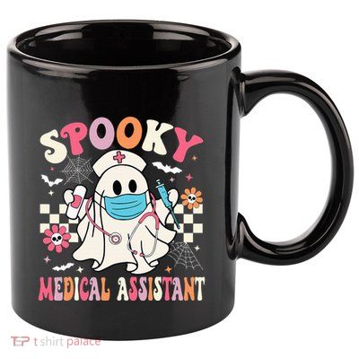 Spooky Medical Assistant Cute Halloween Med Assistant 11oz C Handle Ceramic Mug