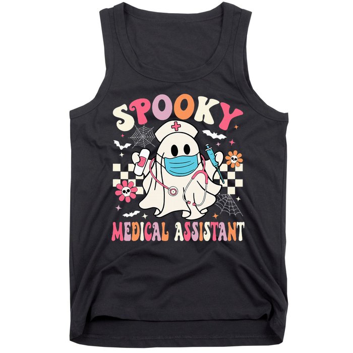 Spooky Medical Assistant Cute Halloween Med Assistant Tank Top