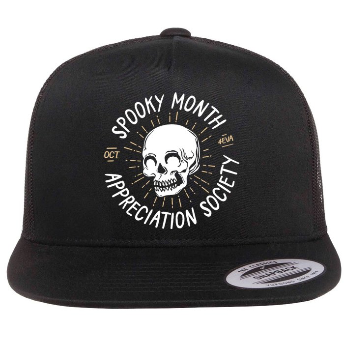 Spooky Month Appreciation Society Flat Bill Trucker Hat